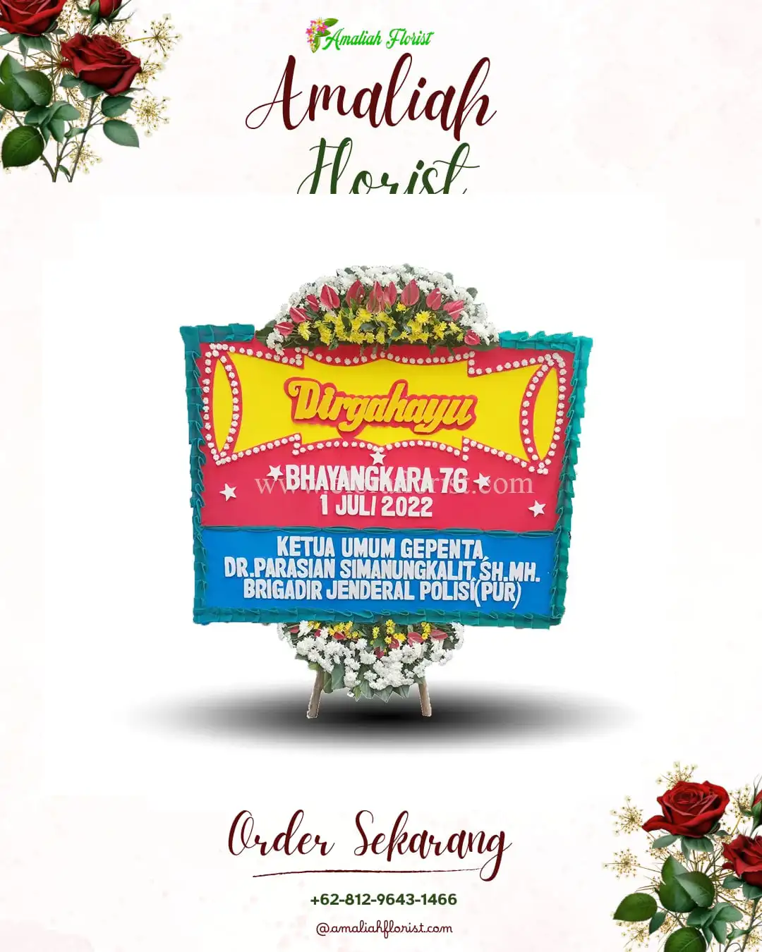 Papan Bunga HUT Ulang Tahun Sungai Melayu Rayak